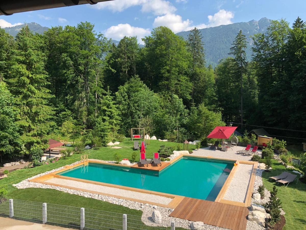 Bayern Resort Hotel - Adults Only - Mit Zugspitzblick - Eibsee-Naehe - Wellnessbereich - Naturpool Im Sommer Grainau Luaran gambar